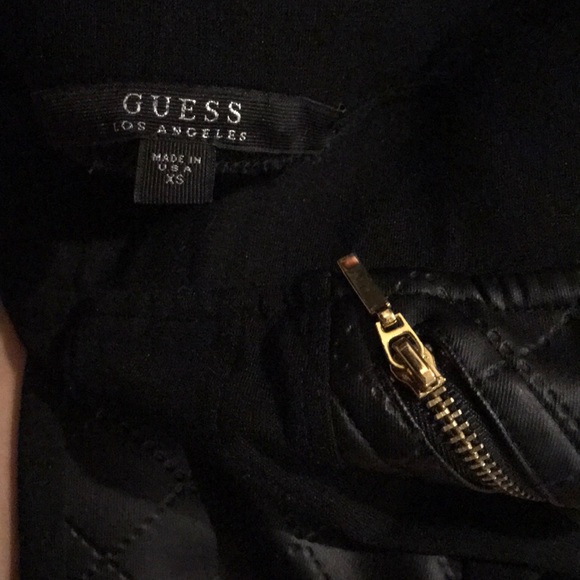 GUESS faux leather quilted zip leggings limited - Picture 6 of 8